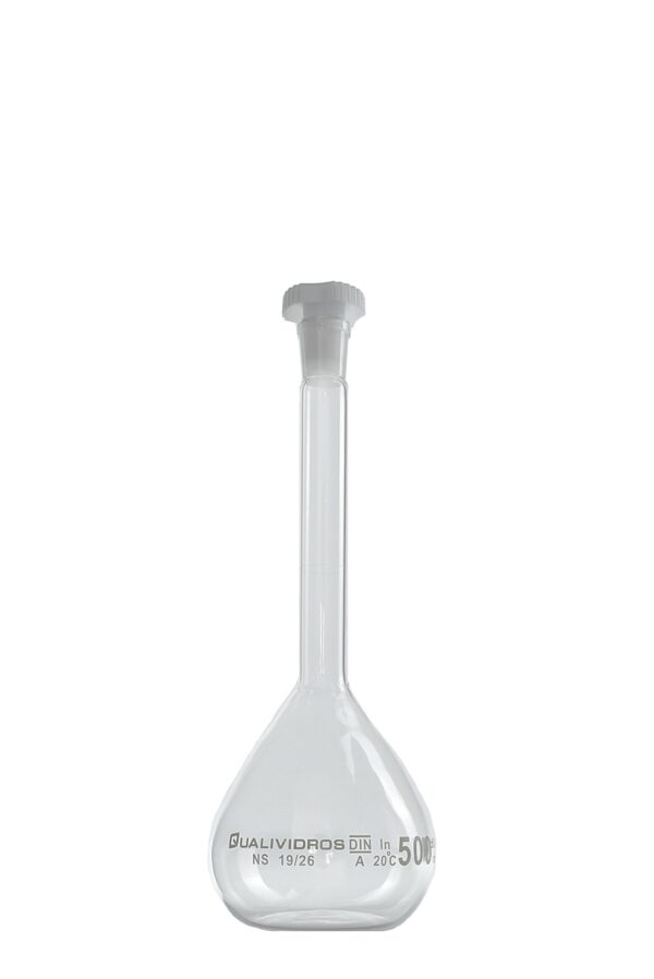 BALÃO VOLUMÉTRICO DE VIDRO 500 mL