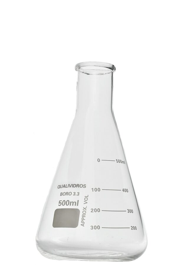 ERLENMEYER DE VIDRO 500 mL